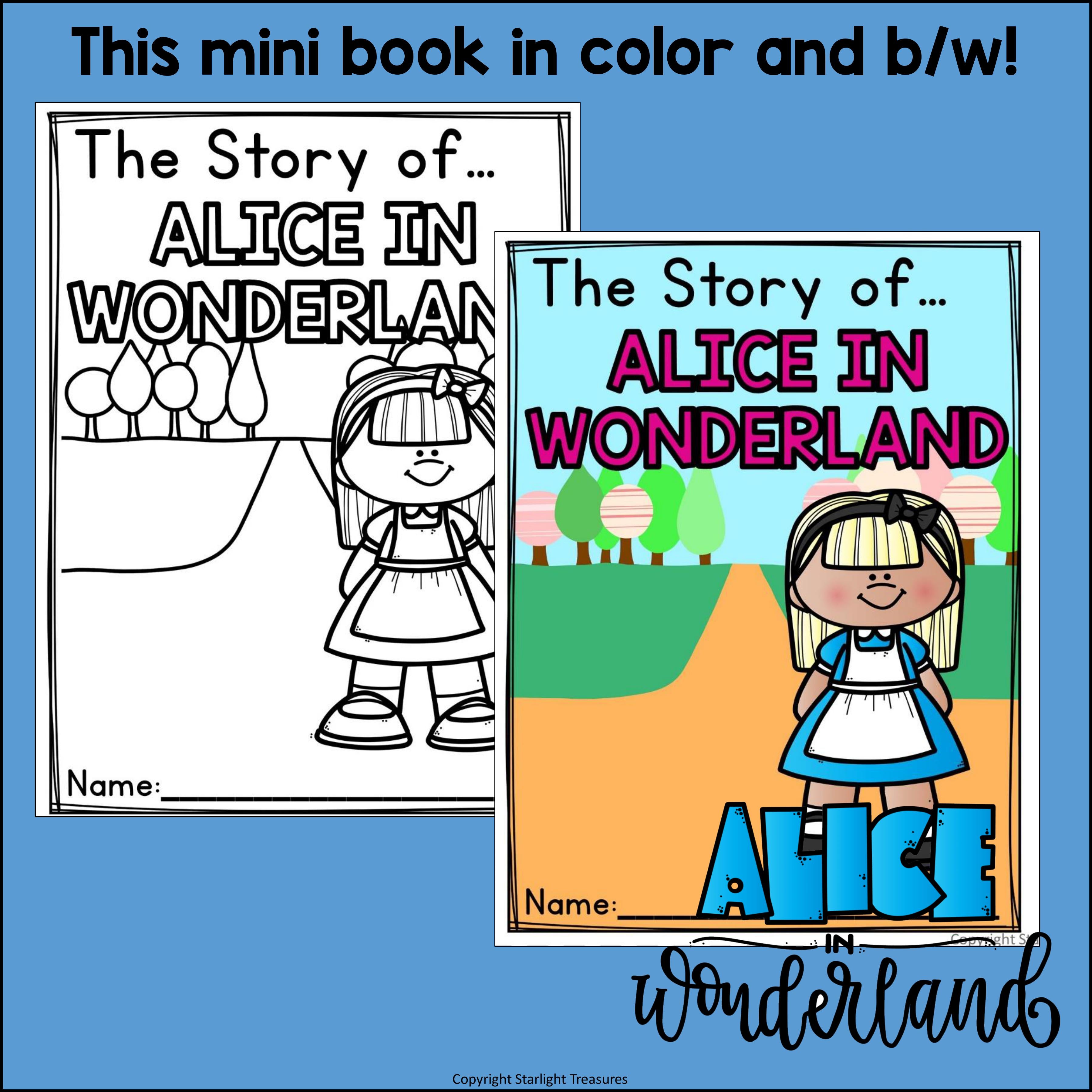 Alice's Adventures in Wonderland Mini Book for Early Readers - Fairy Tales
