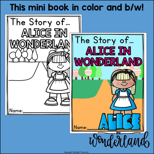 Alice's Adventures in Wonderland Mini Book for Early Readers - Fairy Tales