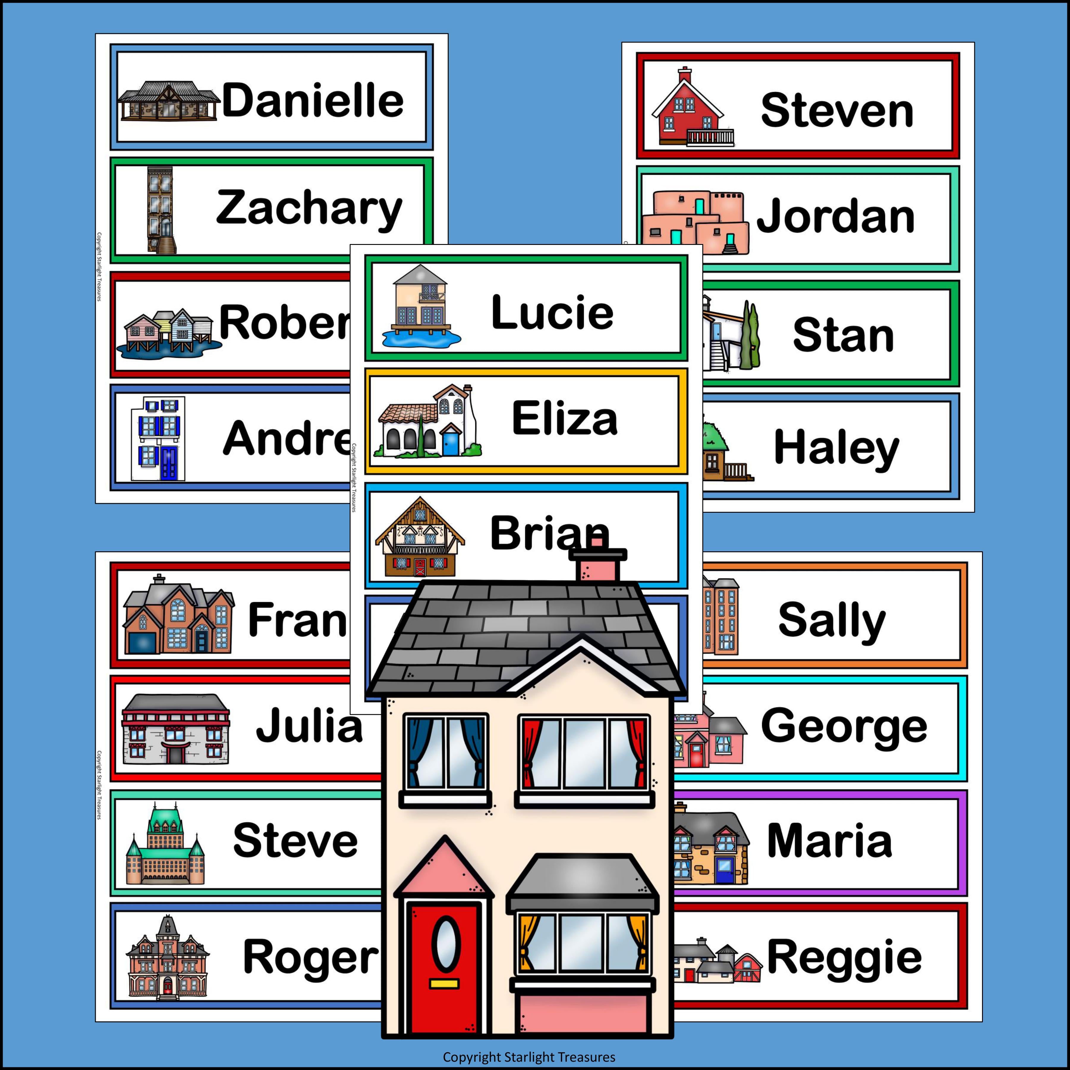 House Name Tags - Editable