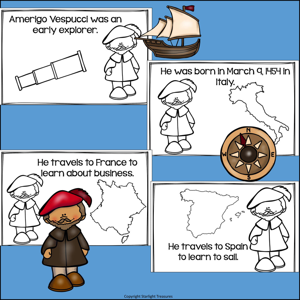 Amerigo Vespucci Mini Book for Early Readers