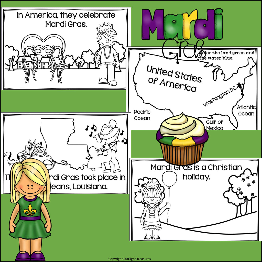 Mardi Gras Mini Book for Early Readers