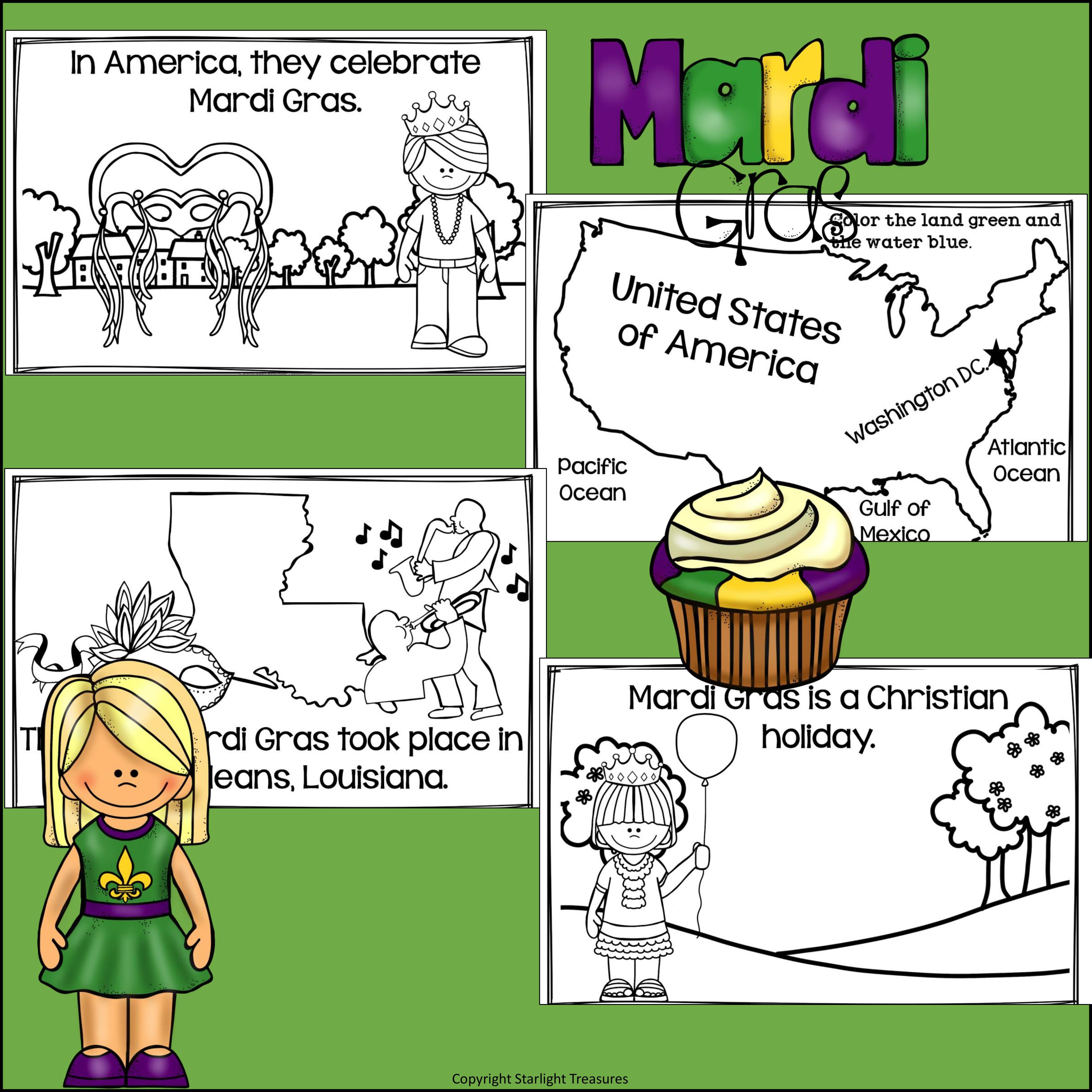 Mardi Gras Mini Book for Early Readers