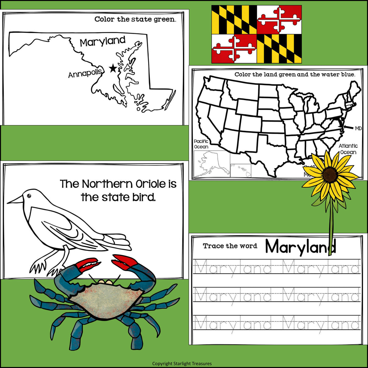 Maryland Mini Book for Early Readers - A State Study – Starlight ...