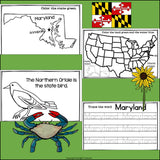 Maryland Mini Book for Early Readers - A State Study
