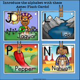 Alphabet Flash Cards for Early Readers - Aztecs