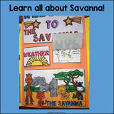 Savanna Lapbook for Early Learners - Animal Habitats