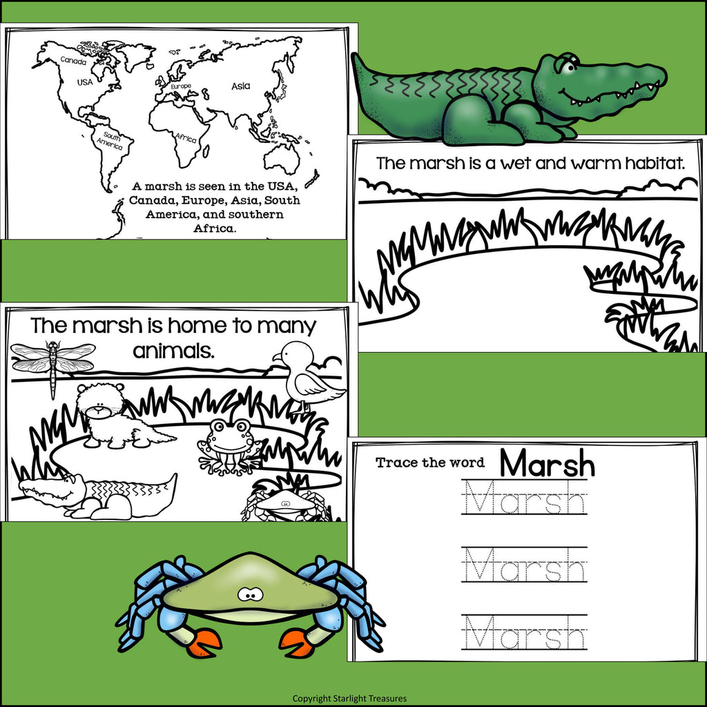 The Marsh Mini Book for Early Readers: Marsh Animals