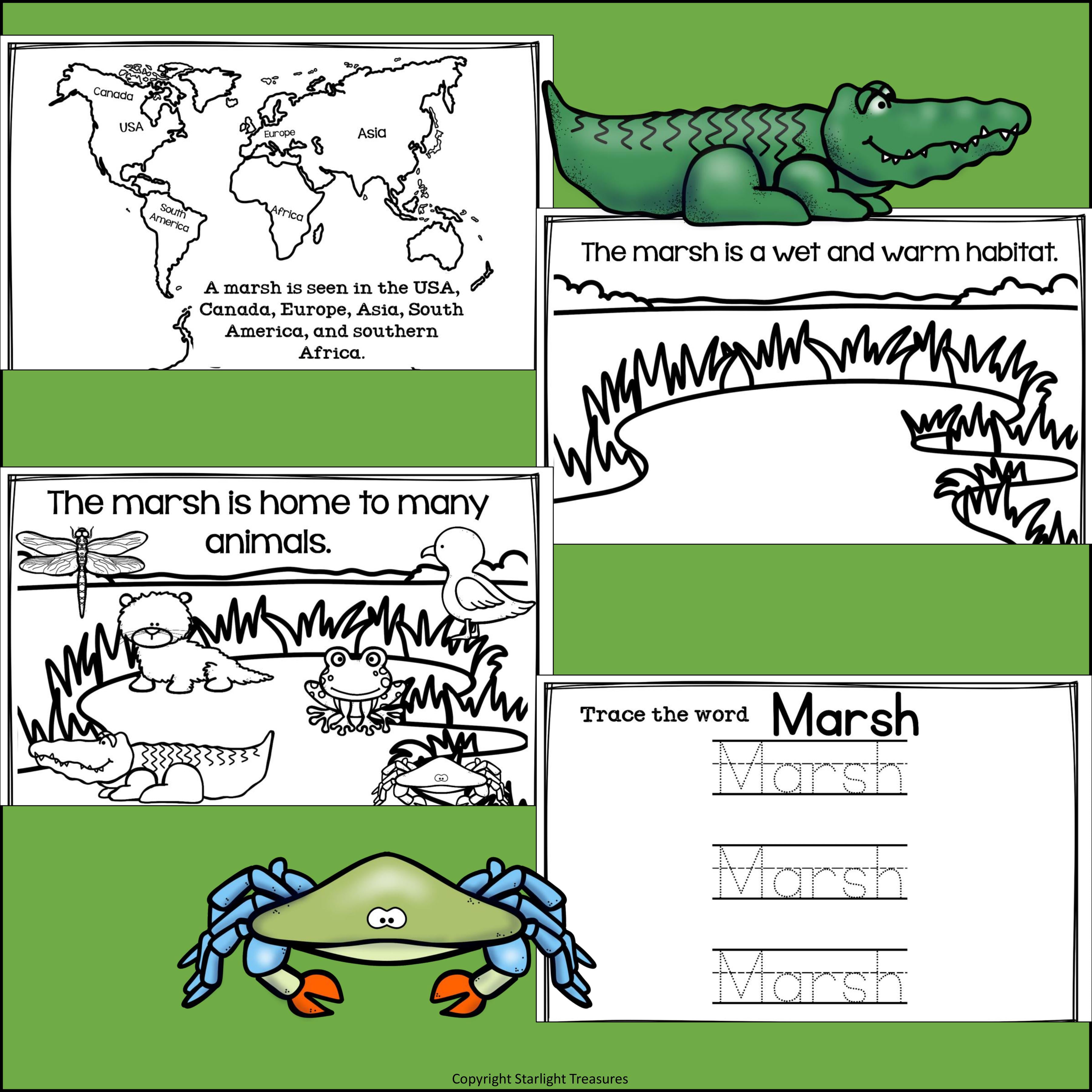 The Marsh Mini Book for Early Readers: Marsh Animals