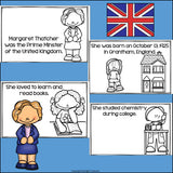 Margaret Thatcher Mini Book for Early Readers: Women's History Month