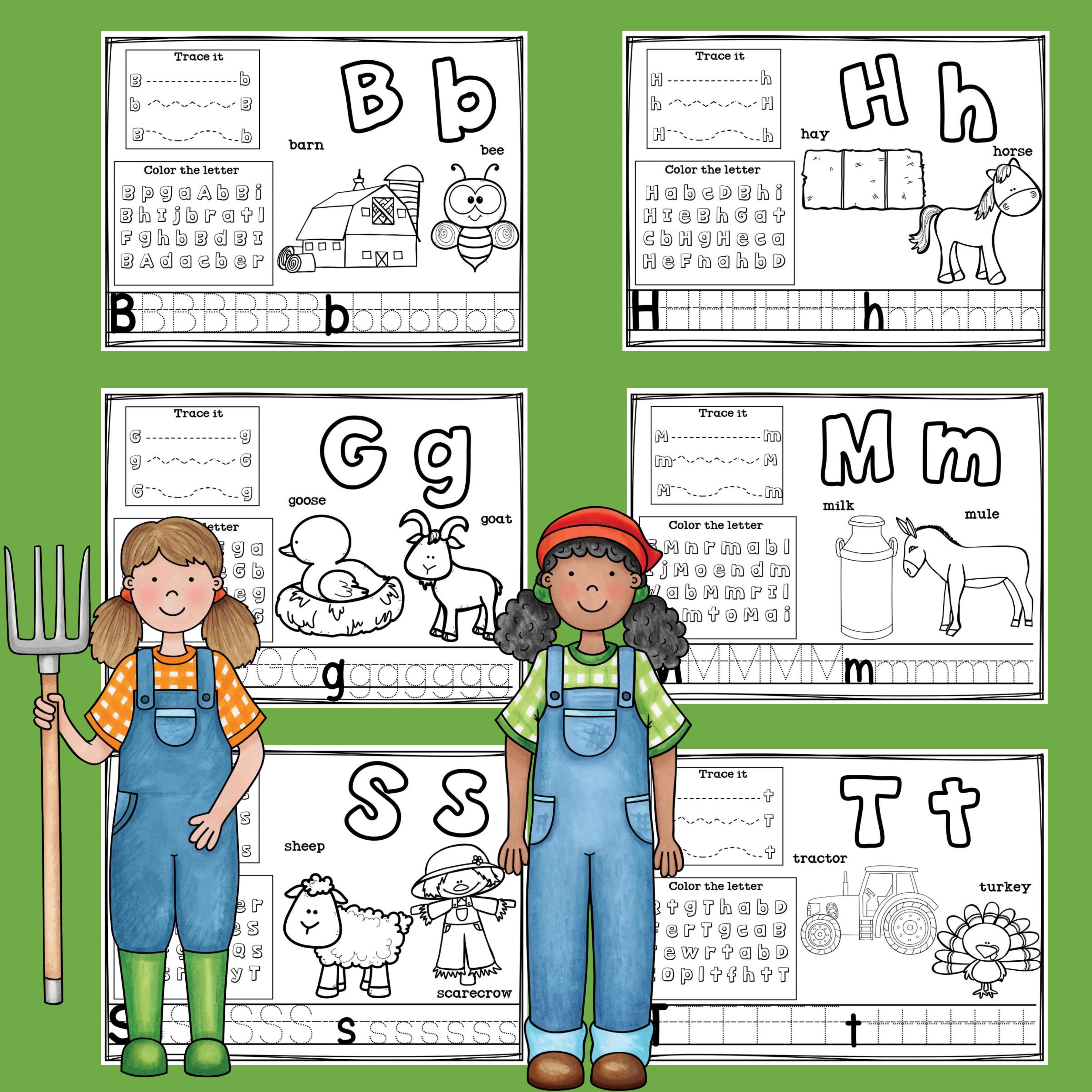 Worksheets A-Z Farm Theme