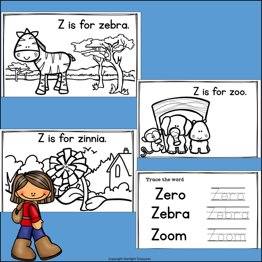 Alphabet Letter of the Week: The Letter Z Mini Book