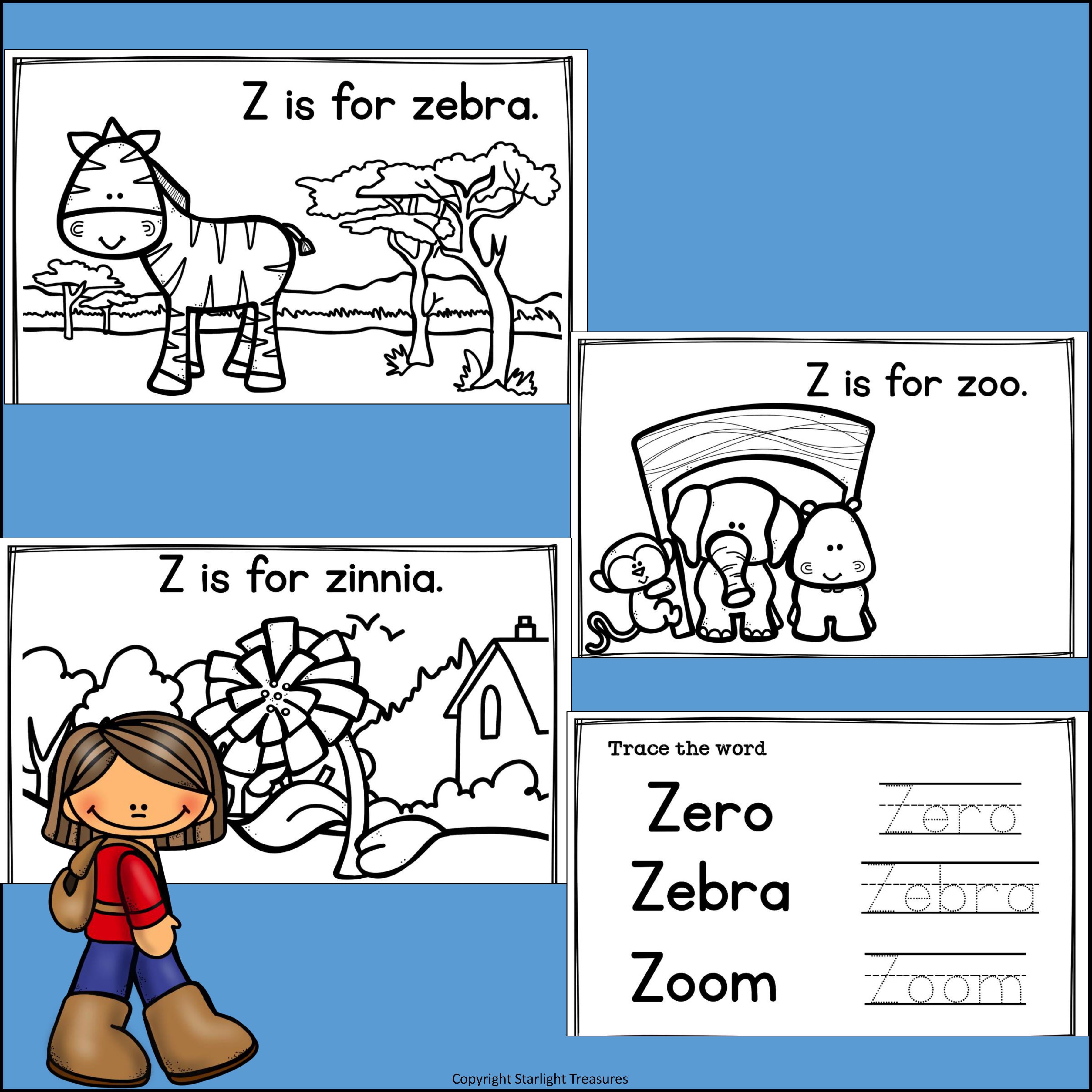 Alphabet Letter of the Week: The Letter Z Mini Book