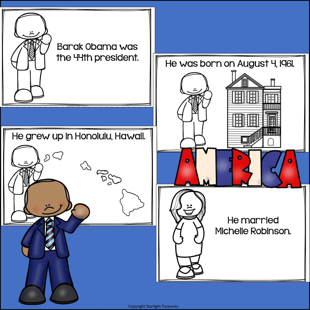 Barack Obama Mini Book for Early Readers: Presidents' Day