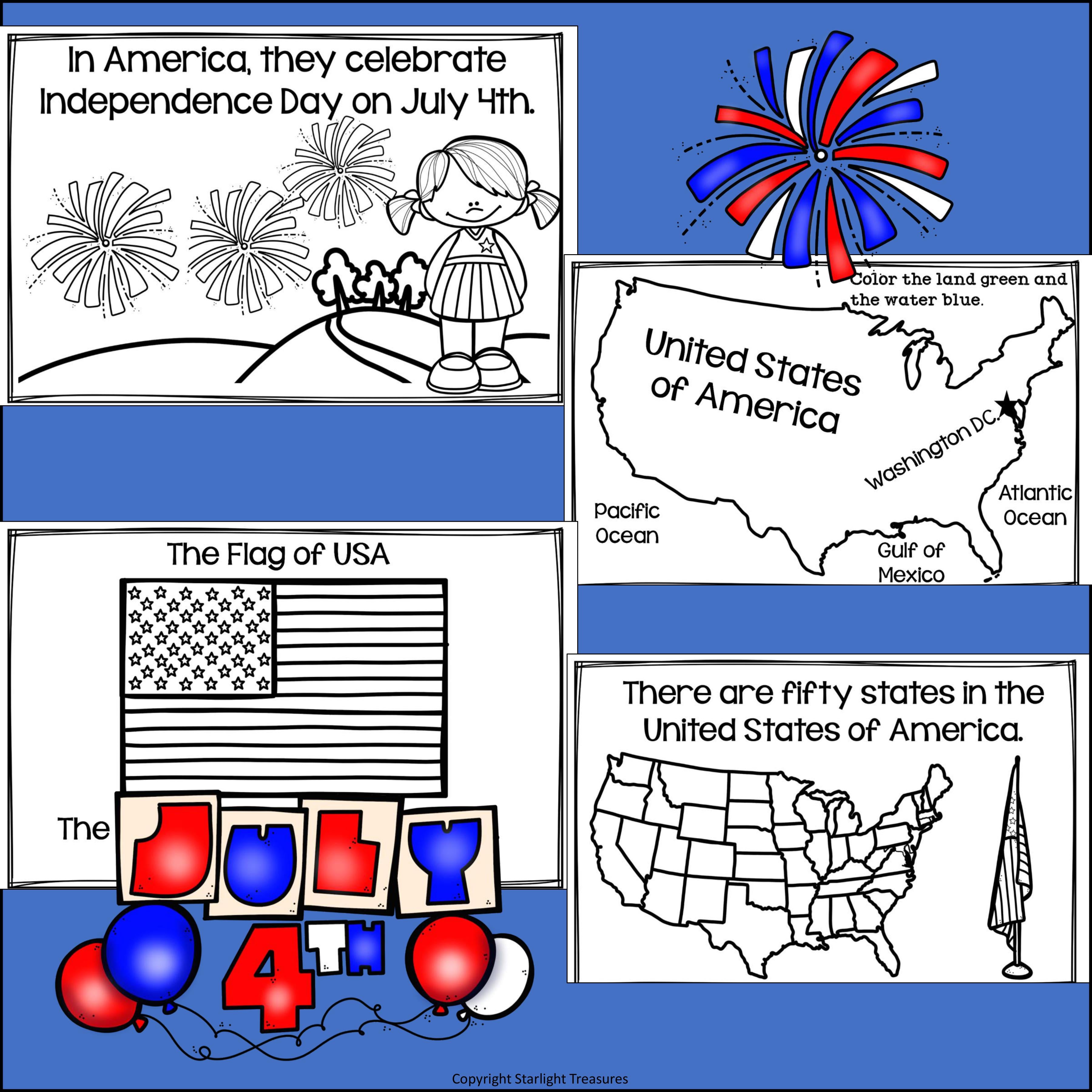 Independence Day Mini Book for Early Readers