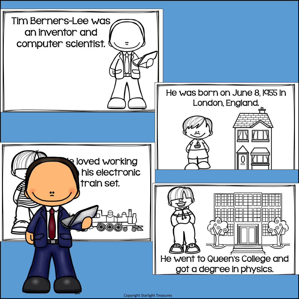 Tim Berners-Lee Mini Book for Early Readers: Inventors