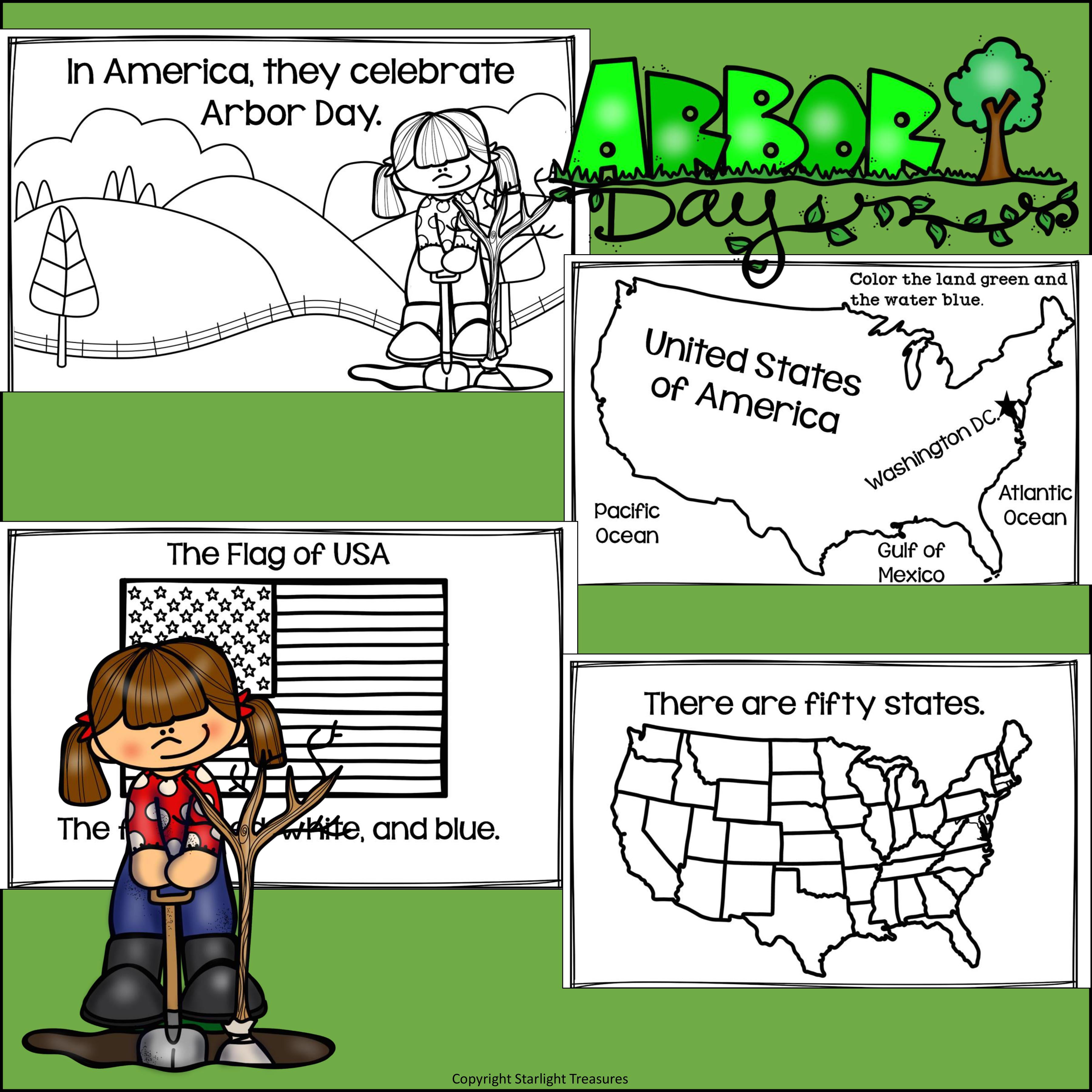 Arbor Day Mini Book for Early Readers
