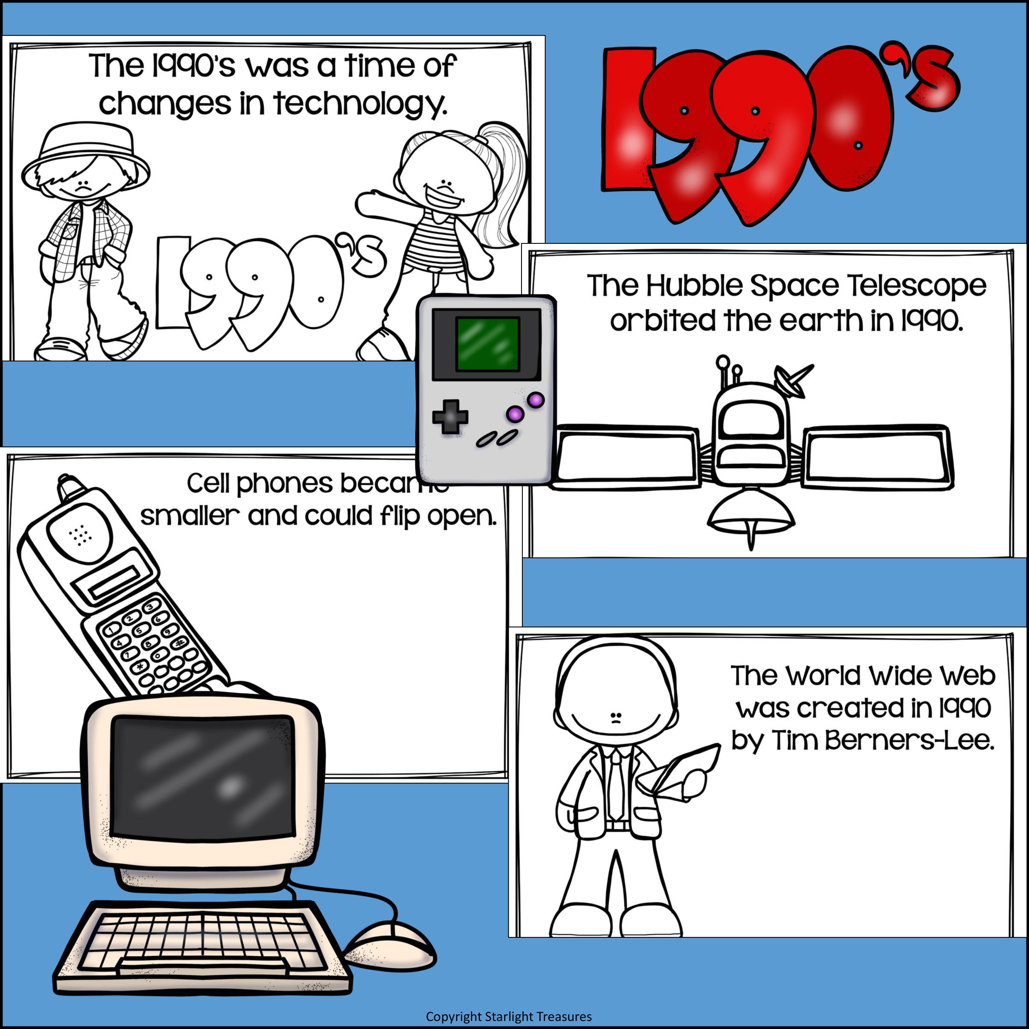 Life in the 1990s Mini Book for Early Readers
