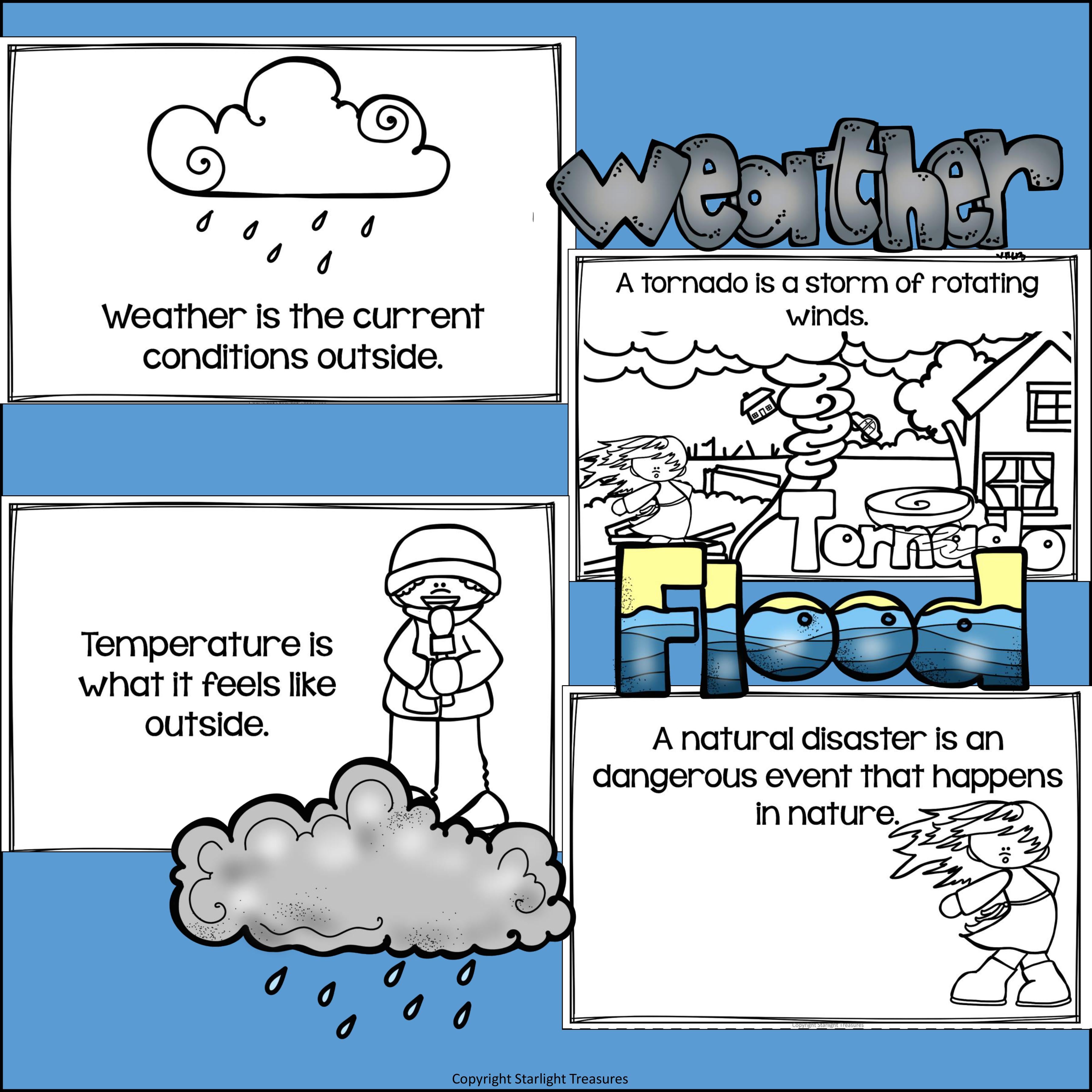 Natural Disasters Mini Book for Early Readers