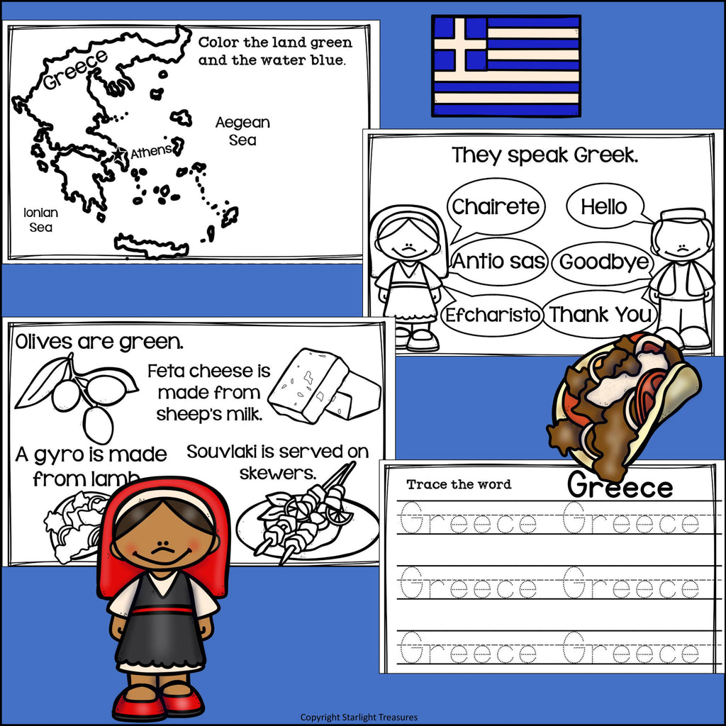 Greece Mini Book for Early Readers - A Country Study