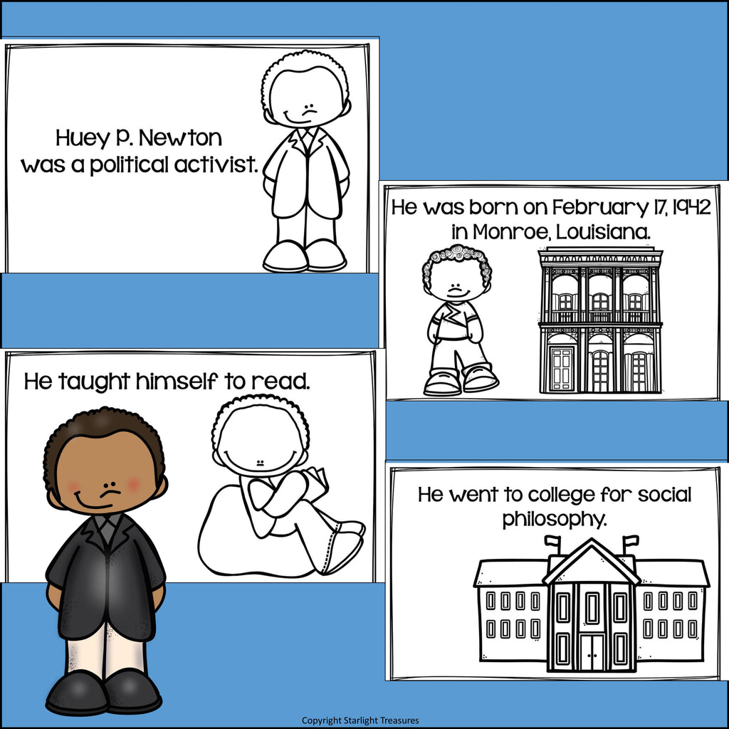 Huey P. Newton Mini Book for Early Readers: Black History Month