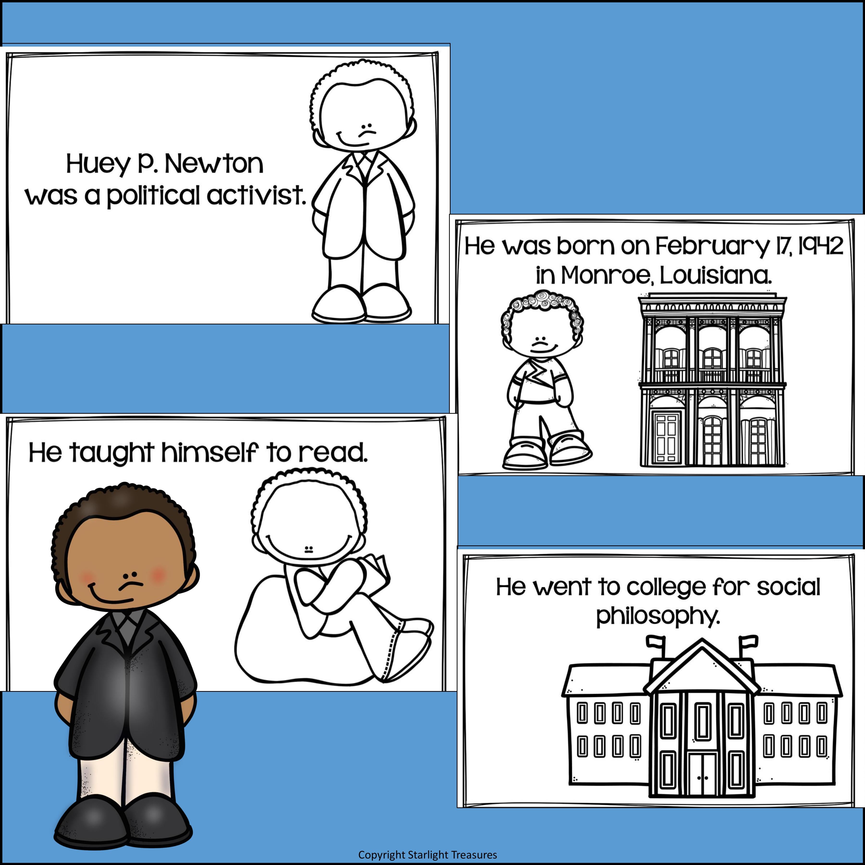 Huey P. Newton Mini Book for Early Readers: Black History Month
