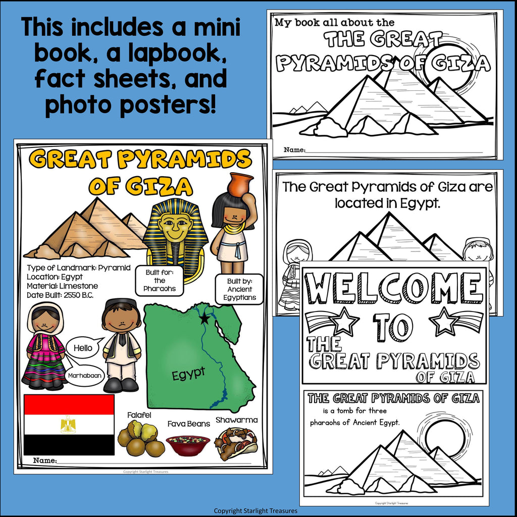 Great Pyramids of Giza Complete Unit for Early Learners - World Landmarks