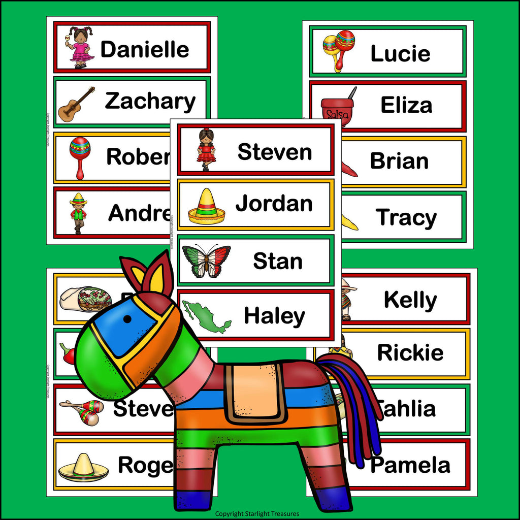 Cinco de Mayo Name Tags - Editable