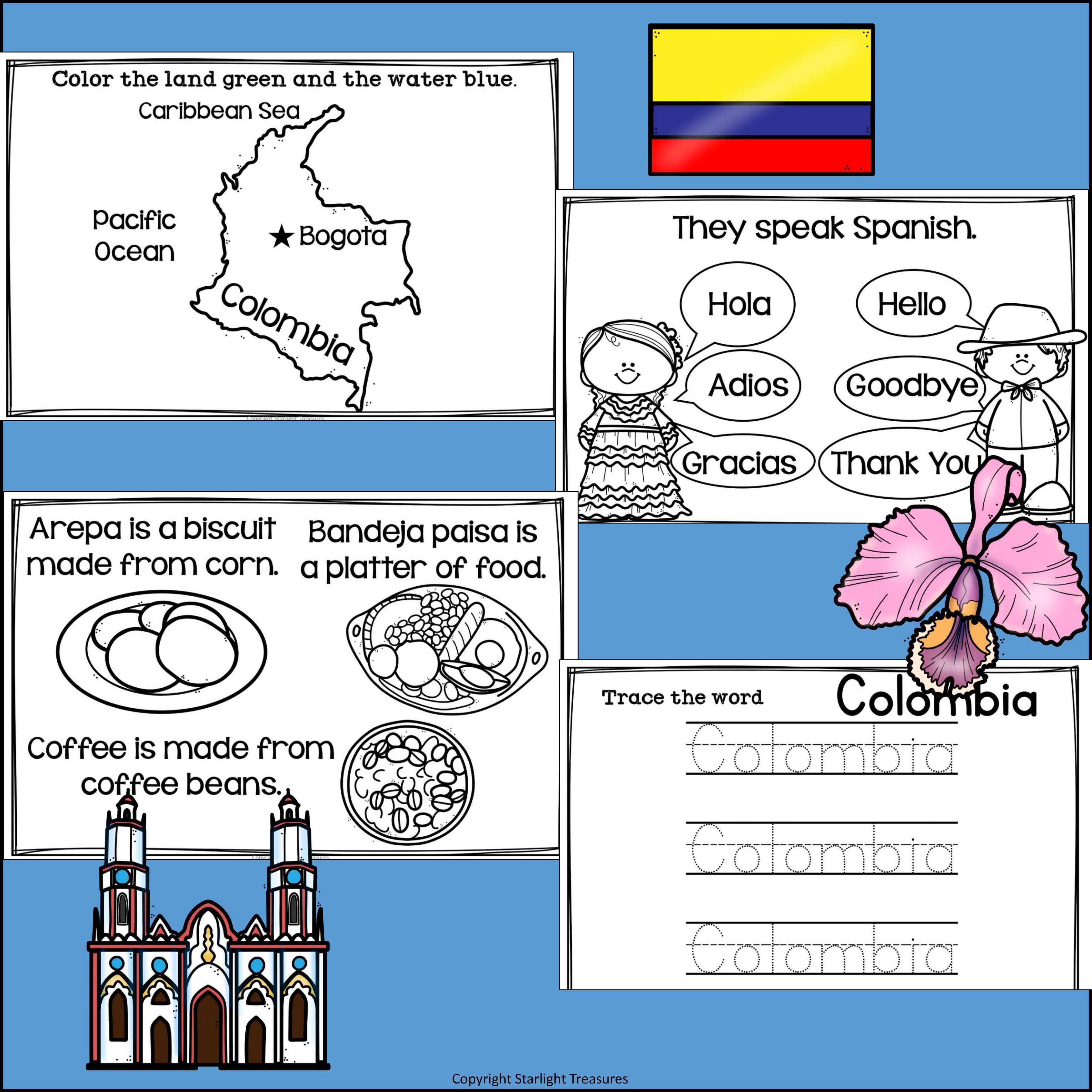 Colombia Mini Book for Early Readers - A Country Study