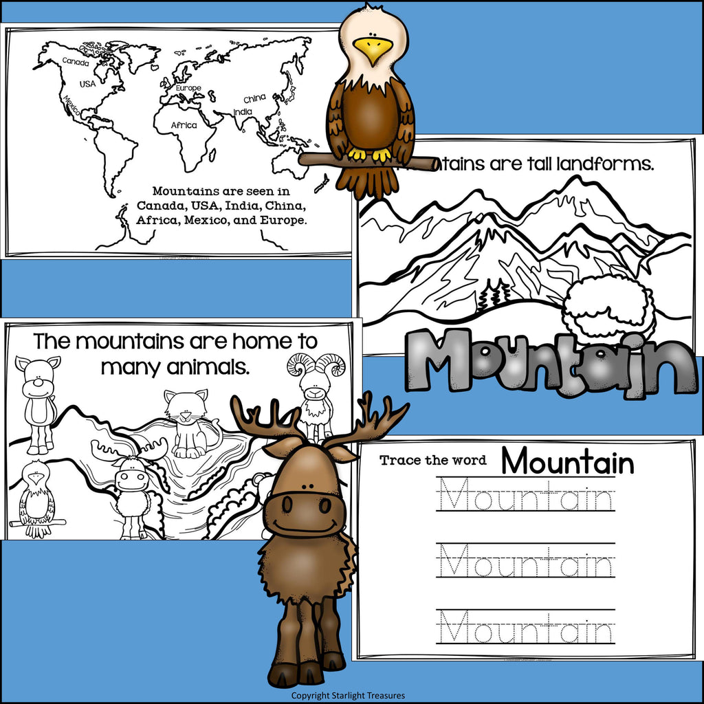 The Mountains Mini Book for Early Readers: Mountain Animals