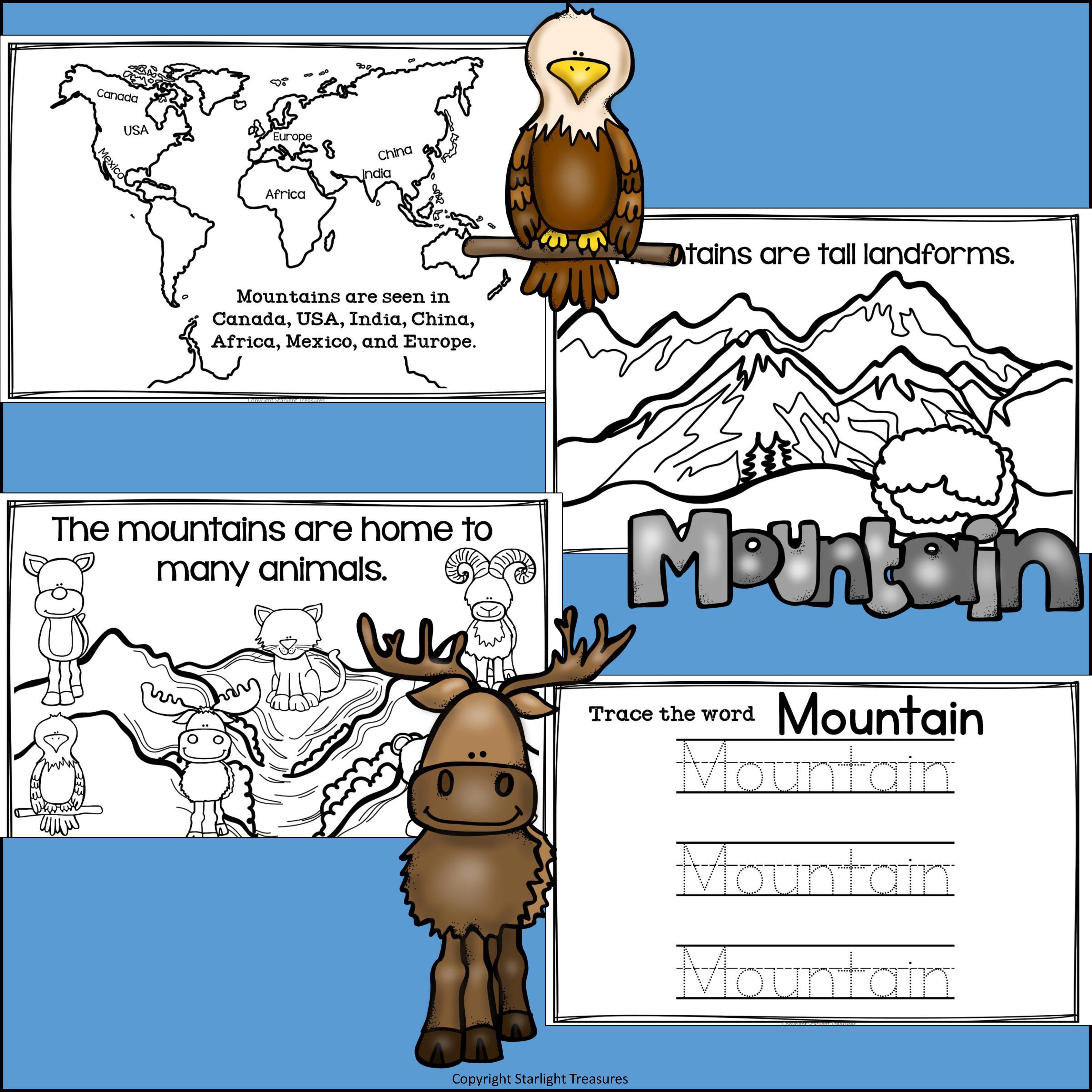 The Mountains Mini Book for Early Readers: Mountain Animals