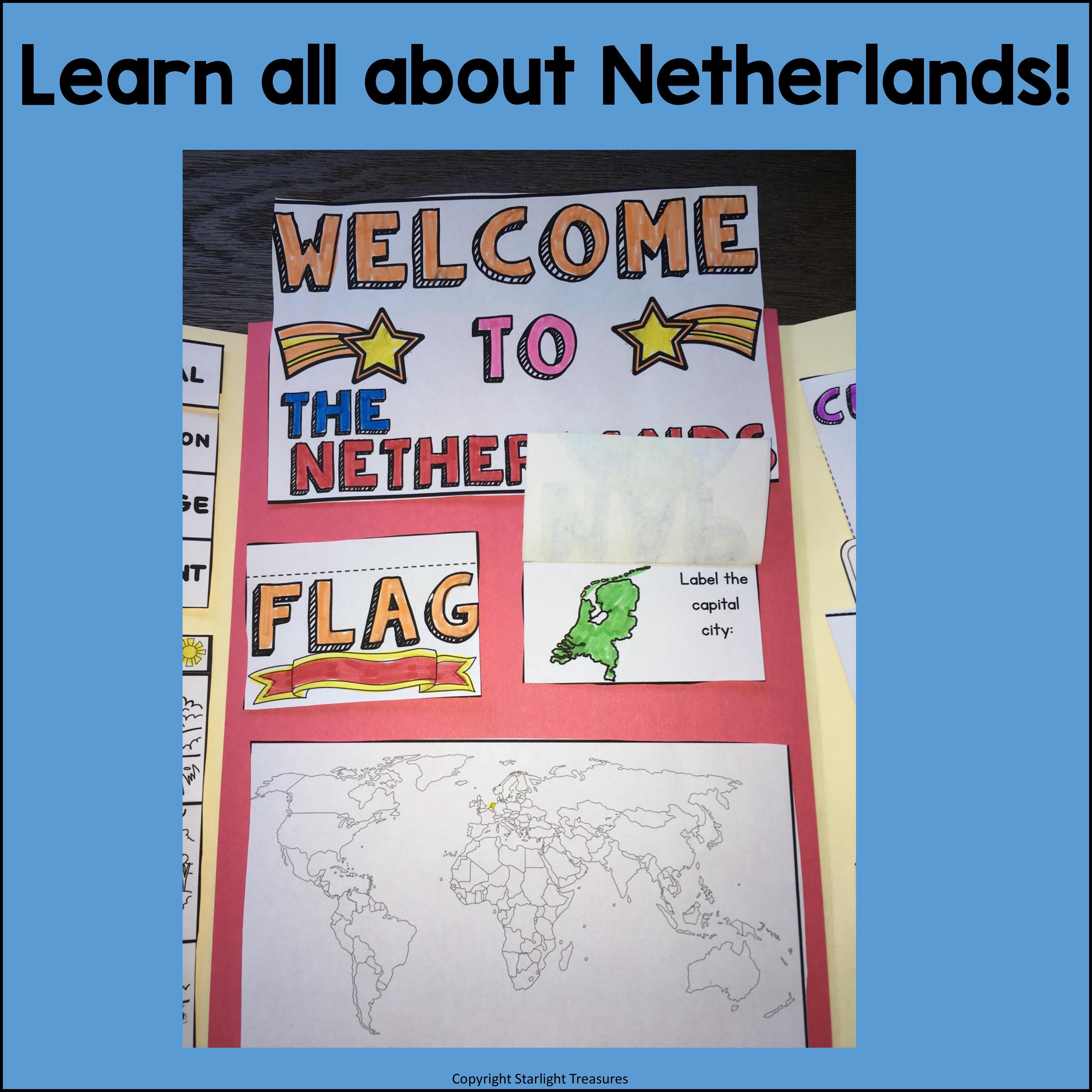 Netherlands Lapbook for Early Learners - A Country Study