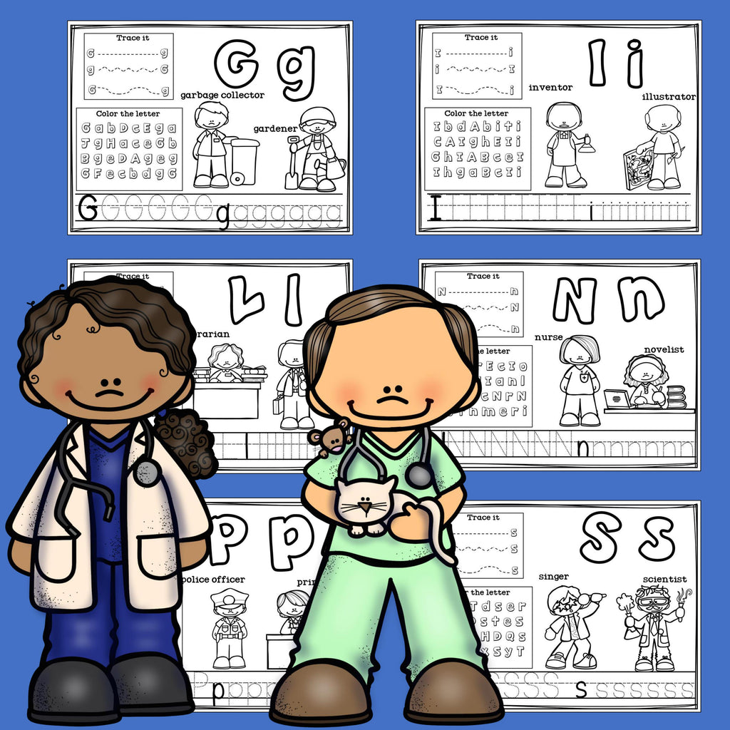 Worksheets A-Z Community Helpers