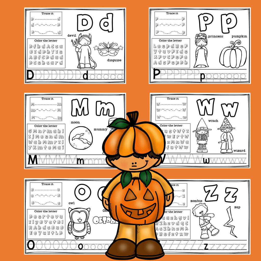 Worksheets A-Z Halloween Theme