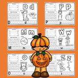 Worksheets A-Z Halloween Theme
