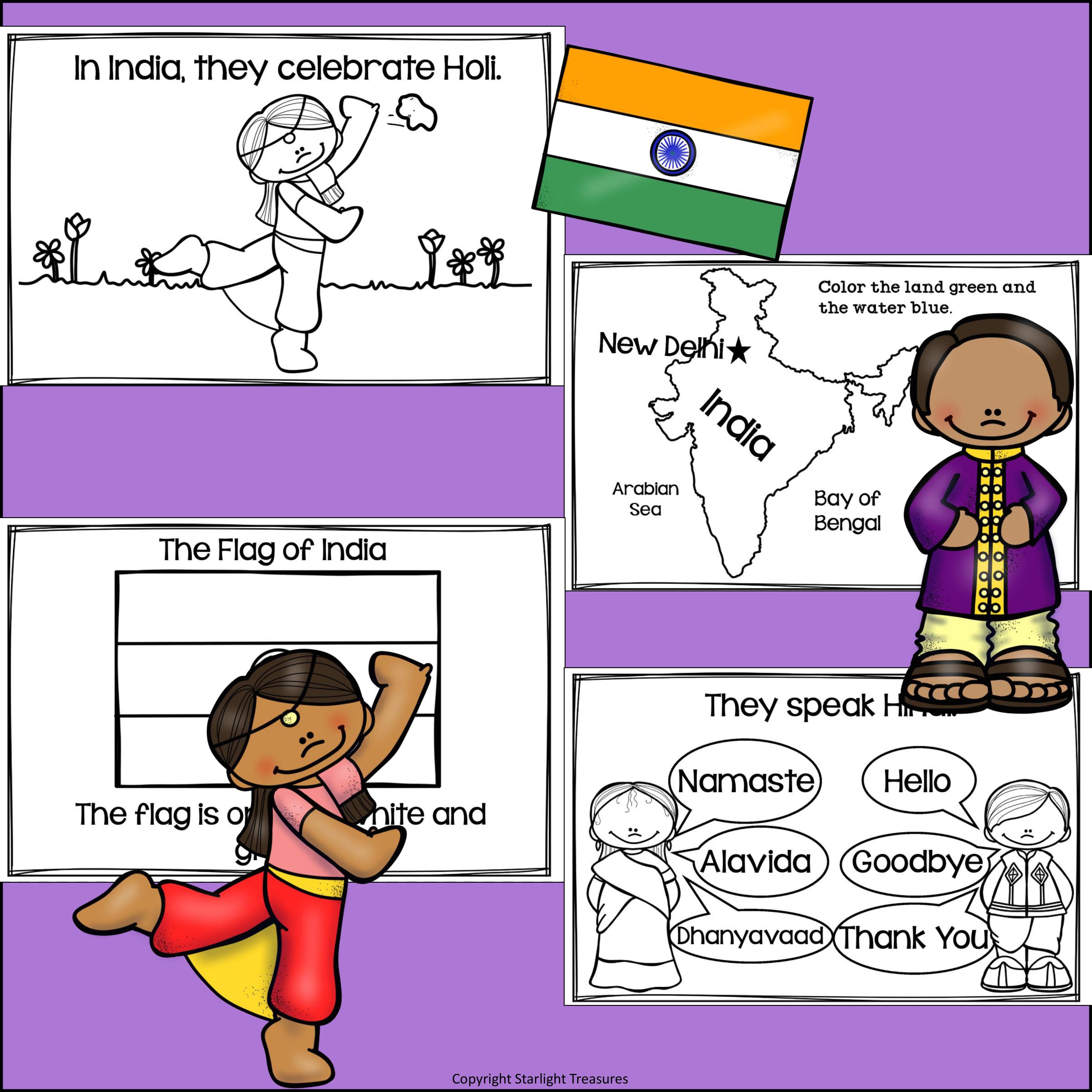 Holi Mini Book for Early Readers