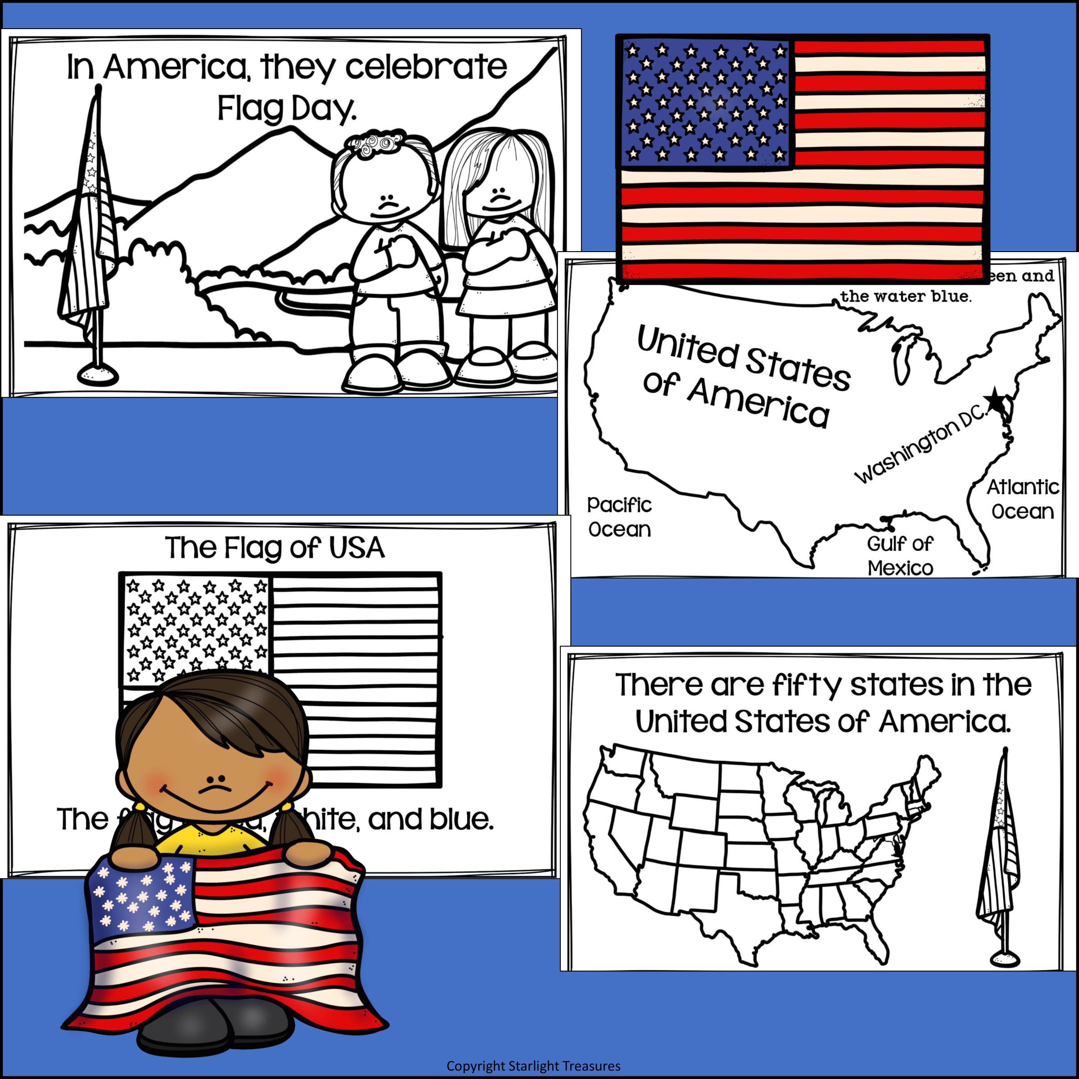 Flag Day Mini Book for Early Readers