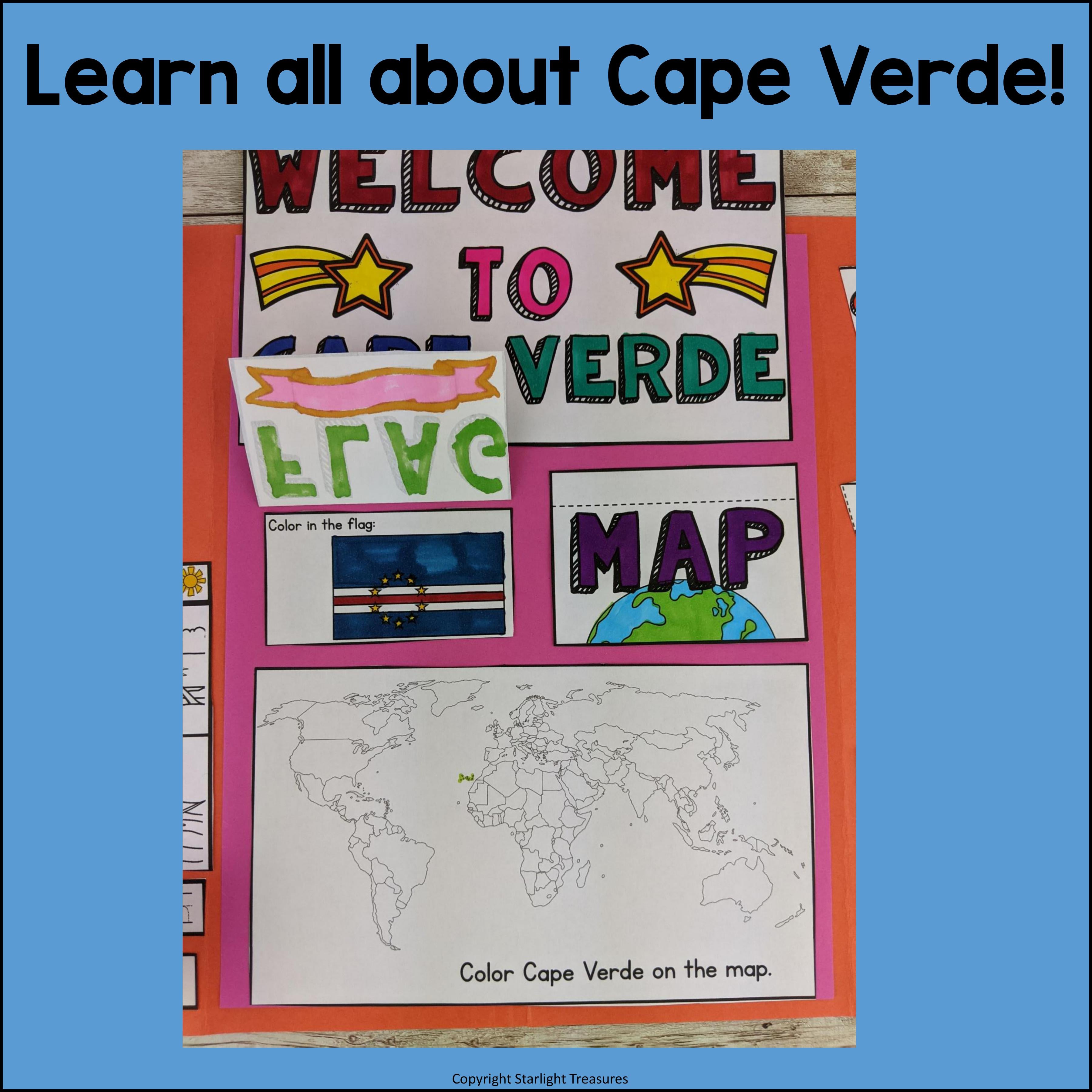 Cape Verde Lapbook for Early Learners - A Country Study