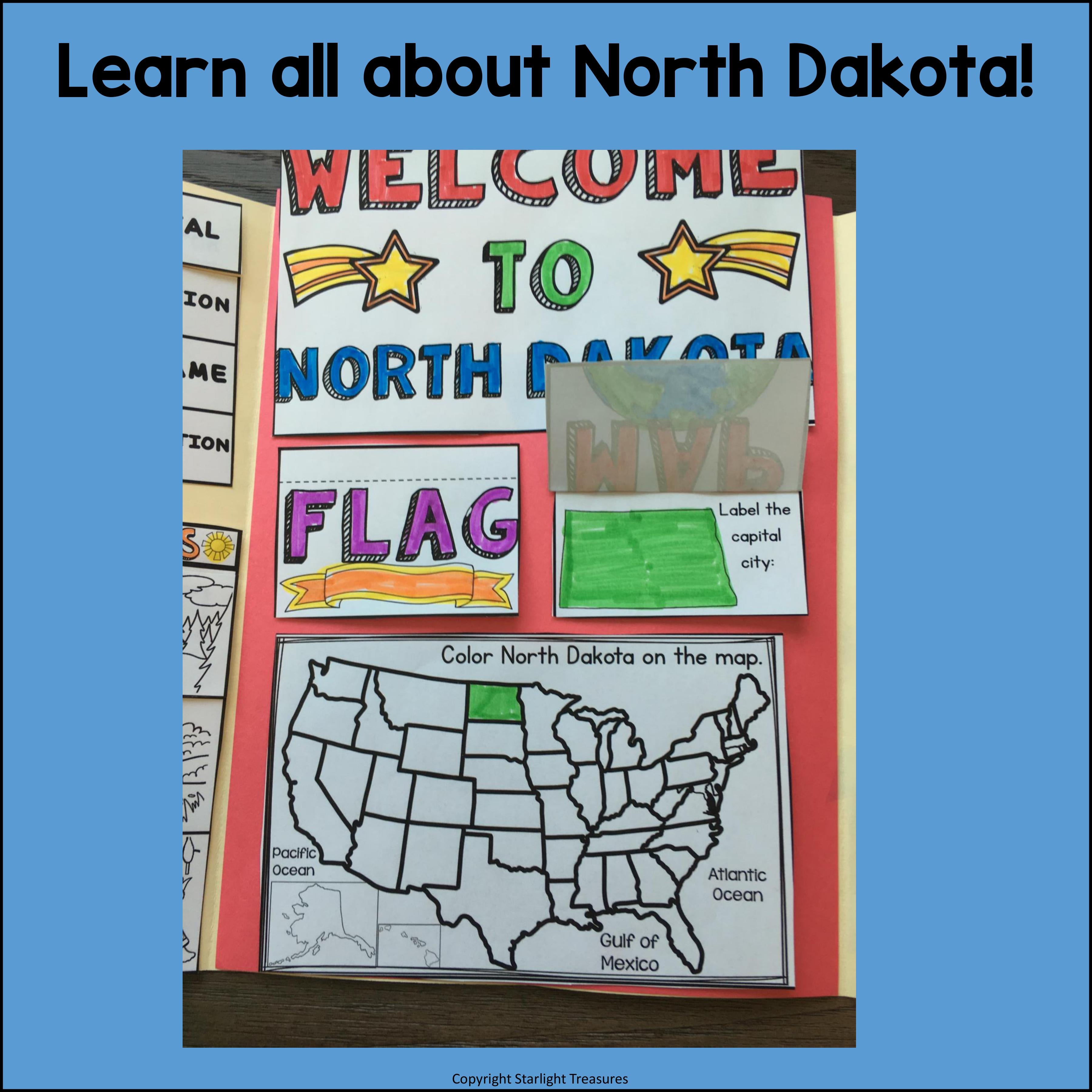 North Dakota Lapbook for Early Learners - A State Study