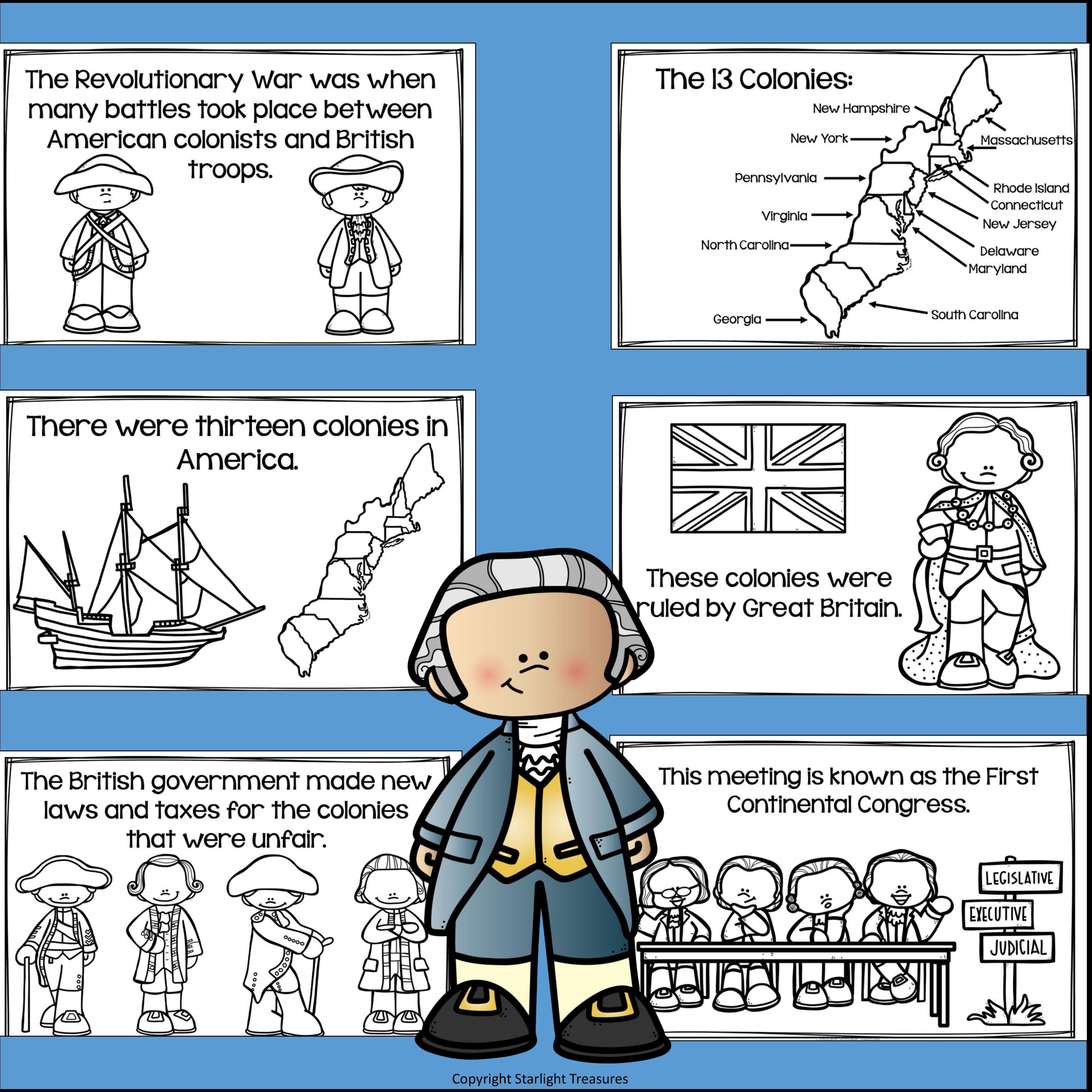 American Revolutionary War Mini Book for Early Readers