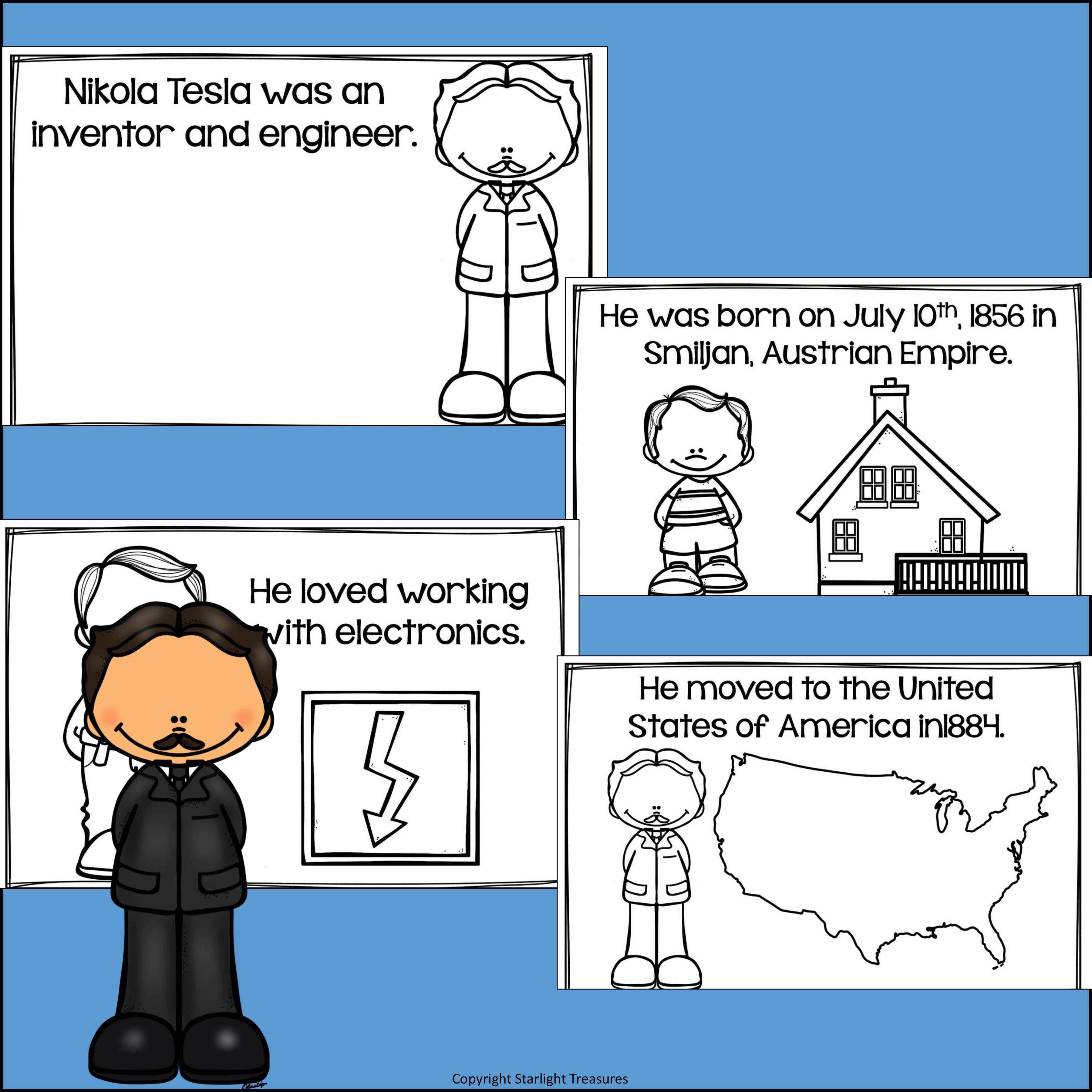 Nikola Tesla Mini Book for Early Readers: Inventors
