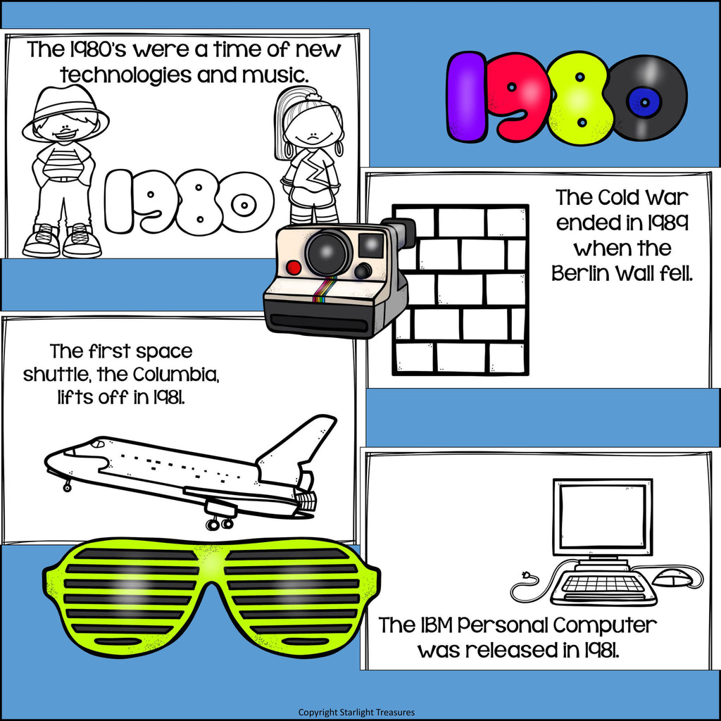 Life in the 1980s Mini Book for Early Readers
