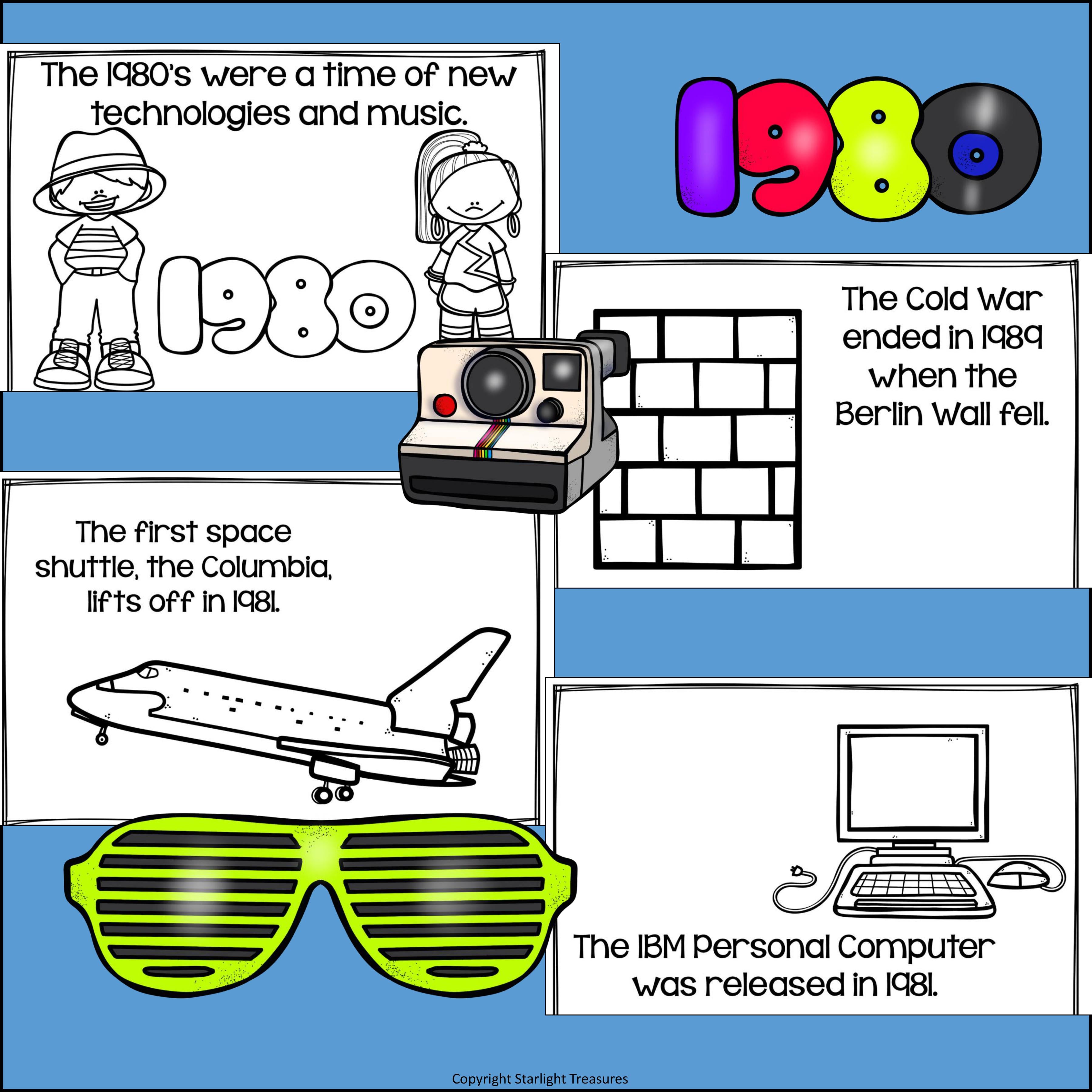 Life in the 1980s Mini Book for Early Readers