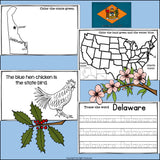 Delaware Mini Book for Early Readers - A State Study