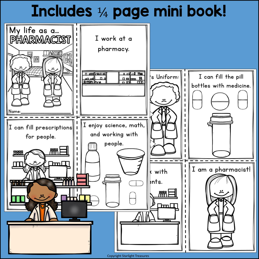 Pharmacist Mini Book for Early Readers