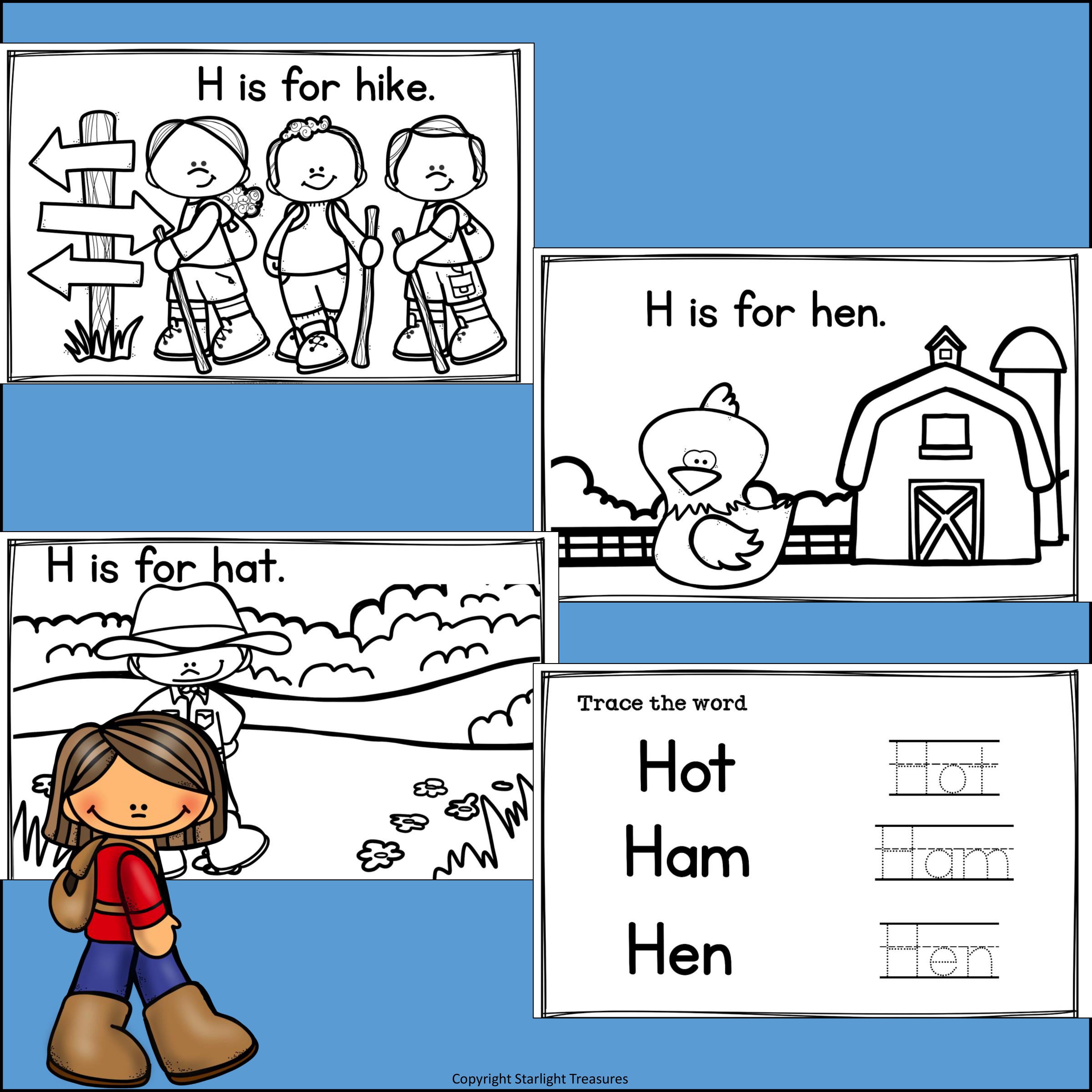 Letter H Mini Book