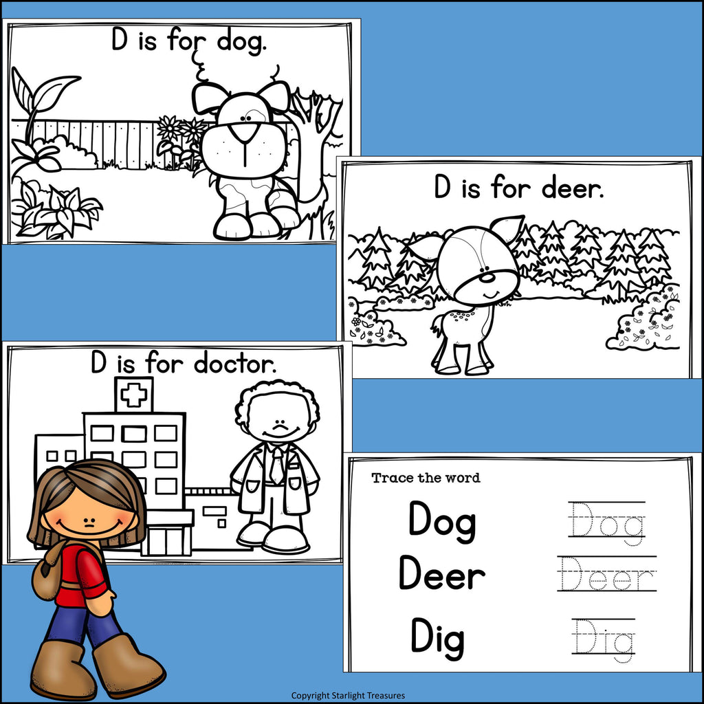 Letter D Mini Book