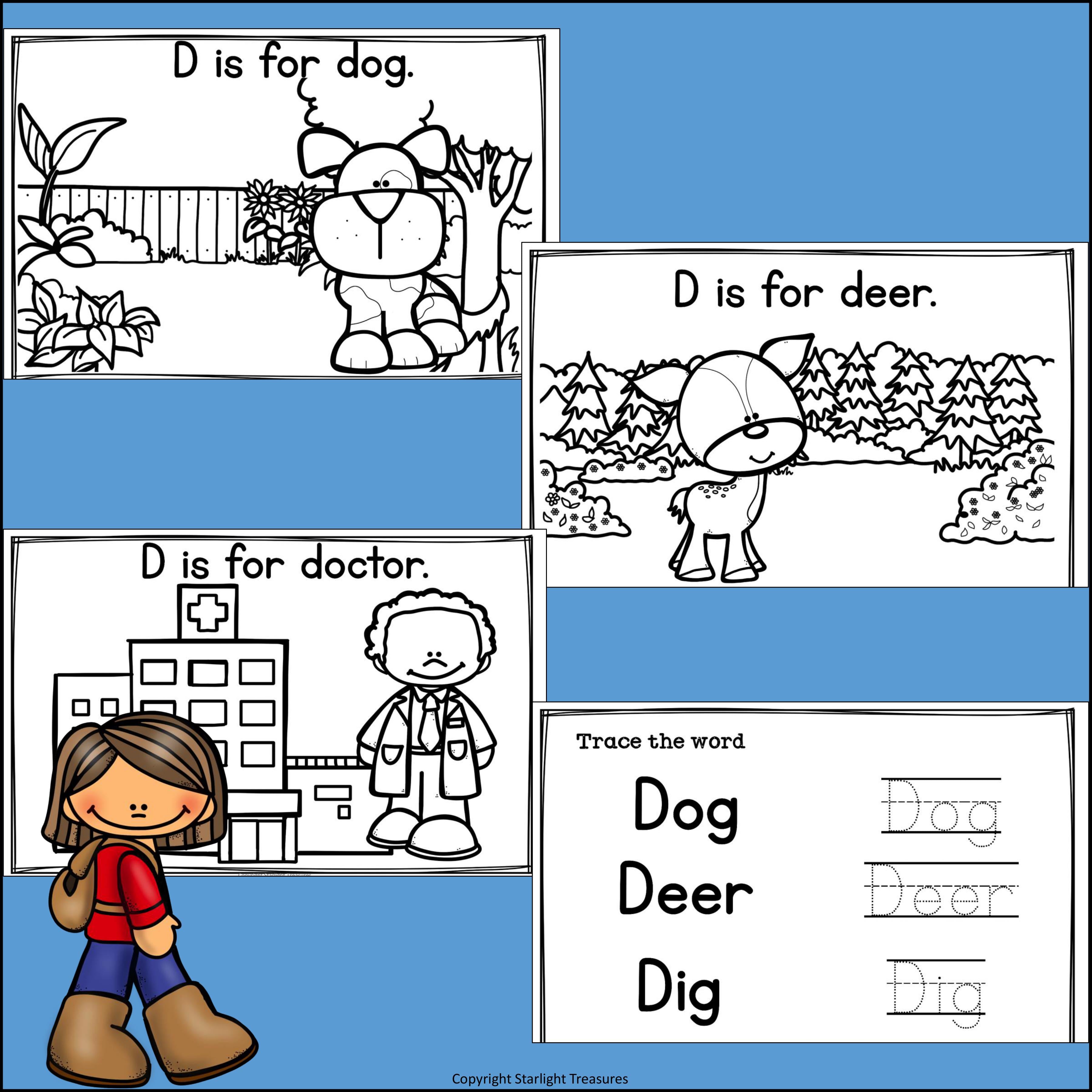 Letter D Mini Book
