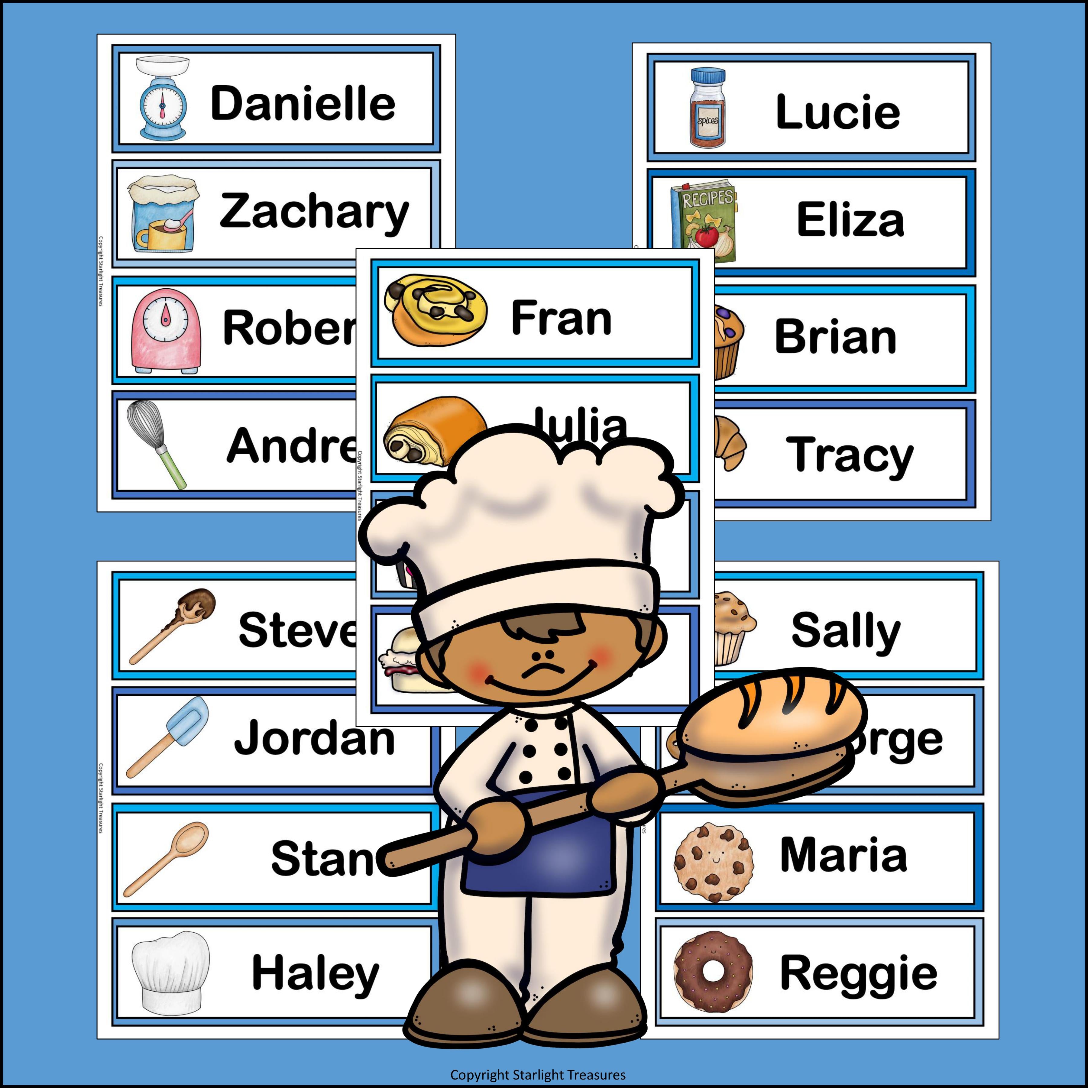 Baking Name Tags - Editable