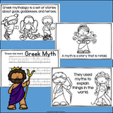 Greek Myths Mini Book for Early Readers - Greek Mythology