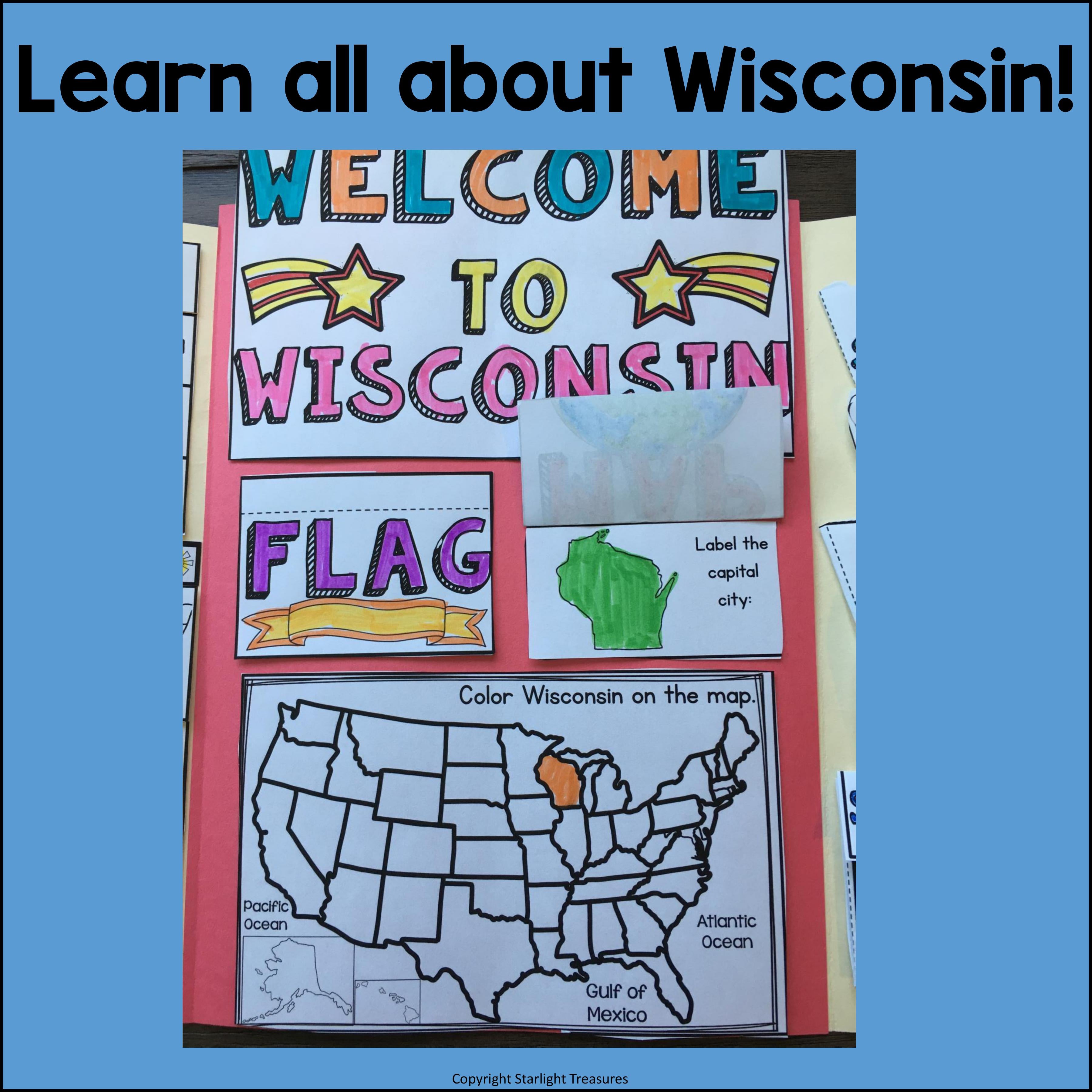 Wisconsin Lapbook for Early Learners - A State Study